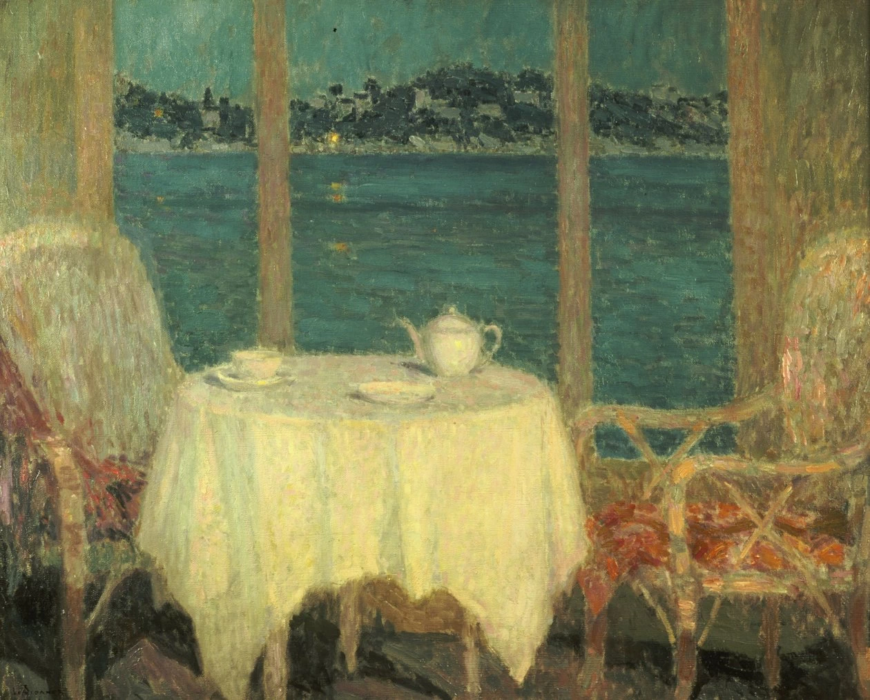Henri Le Sidaner - 176, La terrazza davanti alla baia di St. Tropez